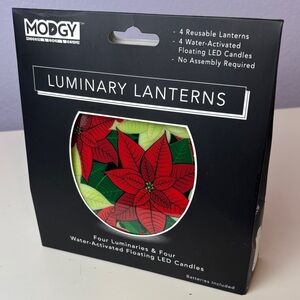 Luminary Lanterns - Red and Green Holiday Decor